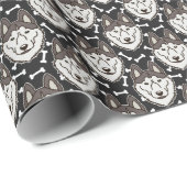 Loyal Siberian Husky Arctic Sled Dog Pet Puppy Geschenkpapier (Rolleneckpunkt)