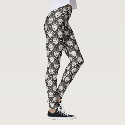 Loyal Siberian Husky Arctic Sled Dog Pet Puppy Leggings (Rechts)