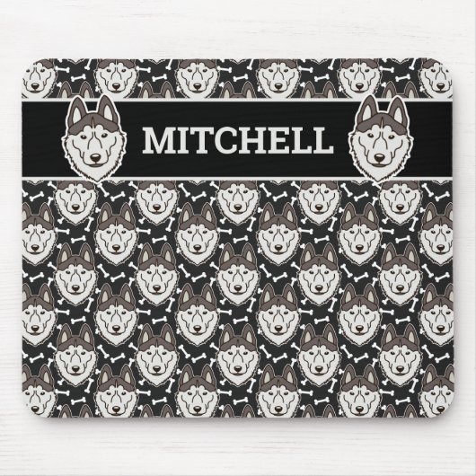 Loyal Siberian Husky Arctic Sled Dog Pet Puppy Mousepad (Vorne)