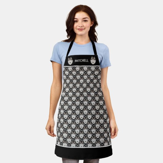 Loyal Siberian Husky Arctic Sled Dog Pet Puppy Schürze (Getragen)