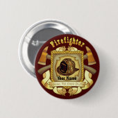Loyal to Duty Shield Firefighter-Button Button (Vorne & Hinten)