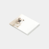 Loyale weiße Bulldoggen-Fotografie Post-it Klebezettel (angewinkelt)