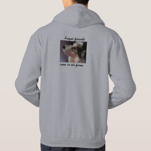Loyaler Begleiter-Hundeshirt Hoodie (Rückseite)