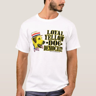 Loyales gelber Hundedemokrat-Shirt T-Shirt