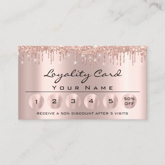 Loyalien 6 Berufliche Tropfen der Esthetician Rose Visitenkarte (Vorderseite)