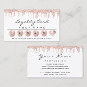 Loyalien 6 Östhetiker MAKEUP Rose Weißer Herzschla Visitenkarte (Vorne/Hinten)