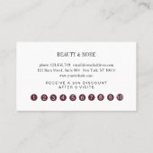 Loyalität 10 Nails Lashes Beauty Visitenkarte (Rückseite)