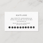 Loyalität 10 Nails Lashes Beauty Visitenkarte (Rückseite)