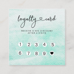 Loyalität 10 Nails Lashes Quadratische Visitenkarte