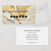 Loyalität 5 Nails Lashes Beauty Glitzer Gold Visitenkarte (Vorne/Hinten)