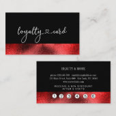 Loyalität 5 Nails Lashes Beauty Visitenkarte (Vorne/Hinten)