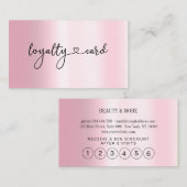 Loyalität 5 Nails Lashes Business Card Visitenkarte (Vorne/Hinten)