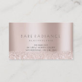 Loyalität 6 Augenbrauen Rose Haarentfernung Glitze Visitenkarte (Rückseite)