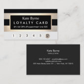 Loyalität 6 Besuch Punch Gold und Black Strip Treuekarte (Vorne/Hinten)