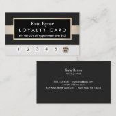 Loyalität 6 Besuch Punch Gold und Black Strip Treuekarte (Vorne/Hinten)