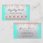 Loyalität 6 Makeup Esthetician Eyelash Rose Minze Visitenkarte (Vorne/Hinten)