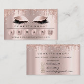 Loyalität 6 Makeup Esthetician Eyelash Rose Sozial Visitenkarte (Vorne/Hinten)