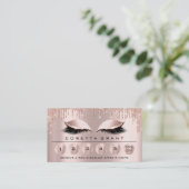 Loyalität 6 Makeup Esthetician Eyelash Rose Sozial Visitenkarte (Stehend Vorderseite)