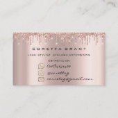 Loyalität 6 Makeup Esthetician Eyelash Rose Sozial Visitenkarte (Rückseite)