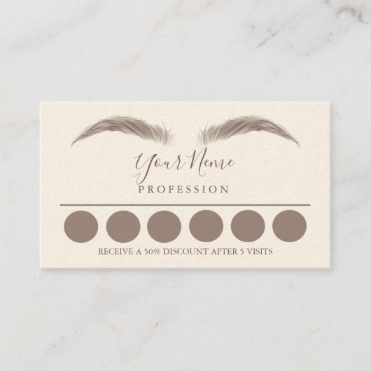 Loyalität 6 Makeup Eyebrow Eyes Lashes Business Ca Visitenkarte (Vorderseite)