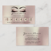 Loyalität 6 Makeup Eyebrow Eyes Lashes Glitzer Ros Visitenkarte (Vorne/Hinten)