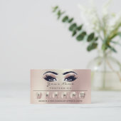 Loyalität 6 Makeup Eyebrow Eyes Lashes Rose Augen Visitenkarte (Stehend Vorderseite)