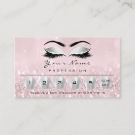 Loyalität 6 Makeup Eyebrow Eyes Lashes Rose Grau Visitenkarte
