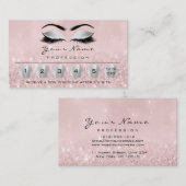 Loyalität 6 Makeup Eyebrow Eyes Lashes Rose Silber Visitenkarte (Vorne/Hinten)
