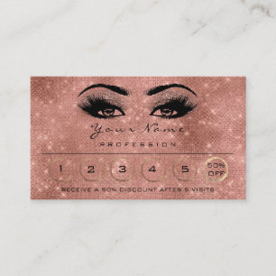 Loyalität 6 Makeup Eyebrow Eyes Lashes Rose Spark Visitenkarte