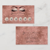 Loyalität 6 Makeup Eyebrow Eyes Lashes Rose Spark Visitenkarte (Vorne/Hinten)