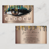 Loyalität 6 Makeup Makeup Eyelash Gold Aquamarine Visitenkarte (Vorne/Hinten)