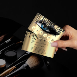 Loyalität 6 Makeup Makeup Eyelash Gold Grau Tropf Visitenkarte