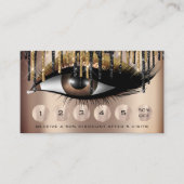 Loyalität 6 Makeup Makeup Eyelash Gold Skinny Trop Visitenkarte (Vorderseite)