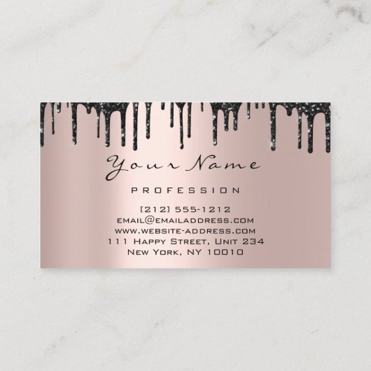 Loyalität 6 Makeup Makeup Eyelash Tropfen Black Go Visitenkarte (Rückseite)