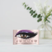 Loyalität 6 Makeup Makeup Eyelash Tropfen Lila Ros Visitenkarte (Stehend Vorderseite)