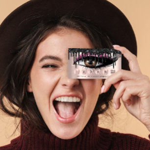 Loyalität 6 Makeup Rosa Makeup Eyelash Extension Visitenkarte