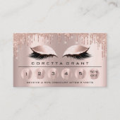 Loyalität 6 Makeutische Esthetikerin Eyelash Rose Visitenkarte (Vorderseite)