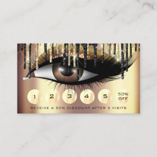 Loyalität 6 Punch Makeup Makeup Eyelash Extension Visitenkarte