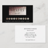 Loyalität 9 Nails Lashes Beauty Visitenkarte (Vorne/Hinten)