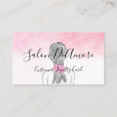 Loyalität/Briefmarke-Karte Girl mit Braid Pink Was Visitenkarte (Vorderseite)