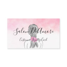 Loyalität/Briefmarke-Karte Girl mit Braid Pink Was