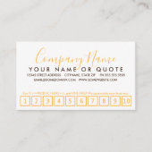 Loyalität der Orange- und Schokoladenstriche Treuekarte (Vorderseite)