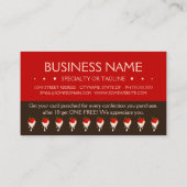 Loyalität der weißen Schokoladensterben Treuekarte (Rückseite)