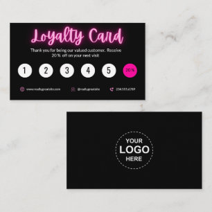 Loyalität des Schönheitssalons, Lash Rewards Card, Treuekarte