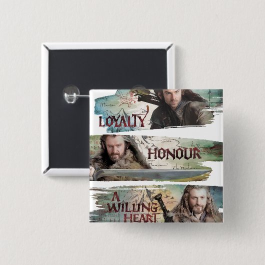 Loyalität, Ehre, ein bereitwilliges Herz Button (Vorne & Hinten)