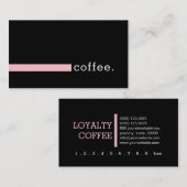 Loyalität Kaffee Punch Modernes Rosa Treuekarte (Vorne/Hinten)