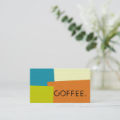 Loyalität Kaffeepunch Moderne Retro-Farbe Treuekarte (Stehend Vorderseite)