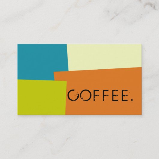 Loyalität Kaffeepunch Moderne Retro-Farbe Treuekarte (Vorderseite)