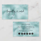 Loyalität Karte 5 Nails Lashes Beauty Blue (Vorne/Hinten)