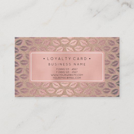 Loyalität Karte 6 Punch Kunstrasse Salon Lift (Vorderseite)